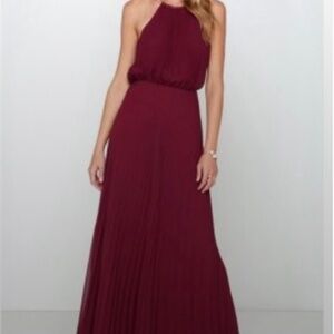 Lulus - Bariano Melissa Maxi Dress - Size Medium - maroon dress. Next to new